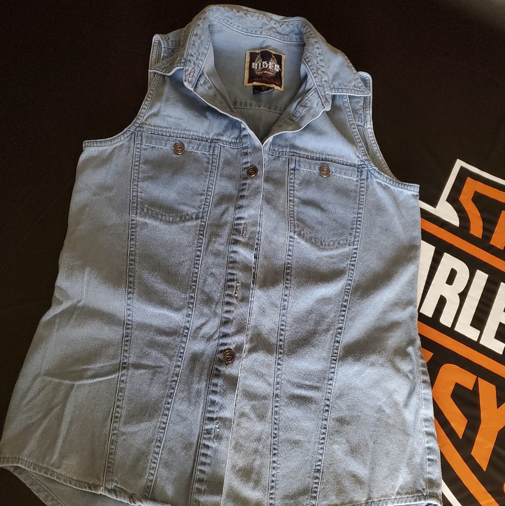 Sleeveless Biker blues Harley-Davidson vest